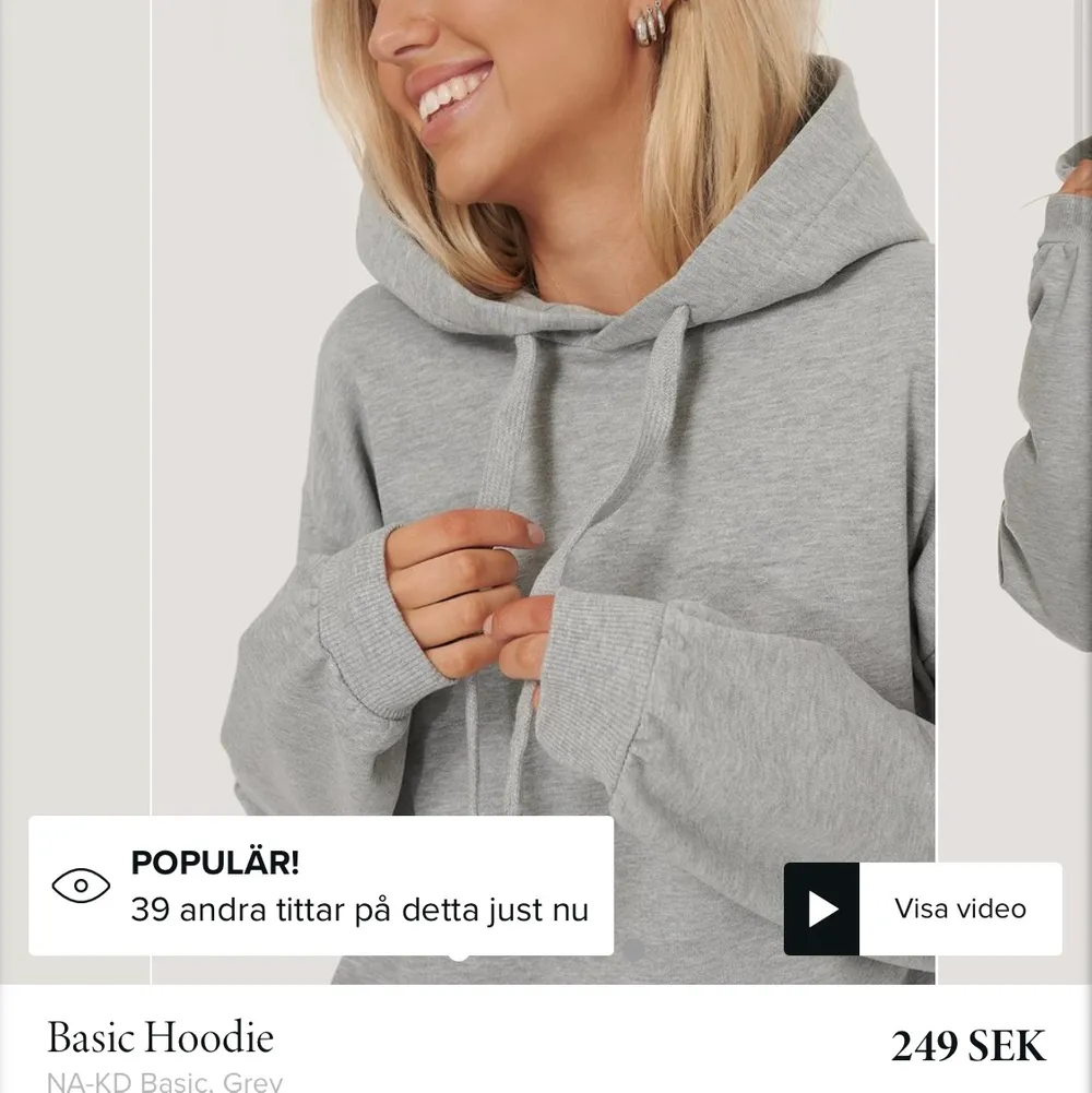 Grå nakd hoodie storlek S! Säljes pga för många hoodies. Hoodies.