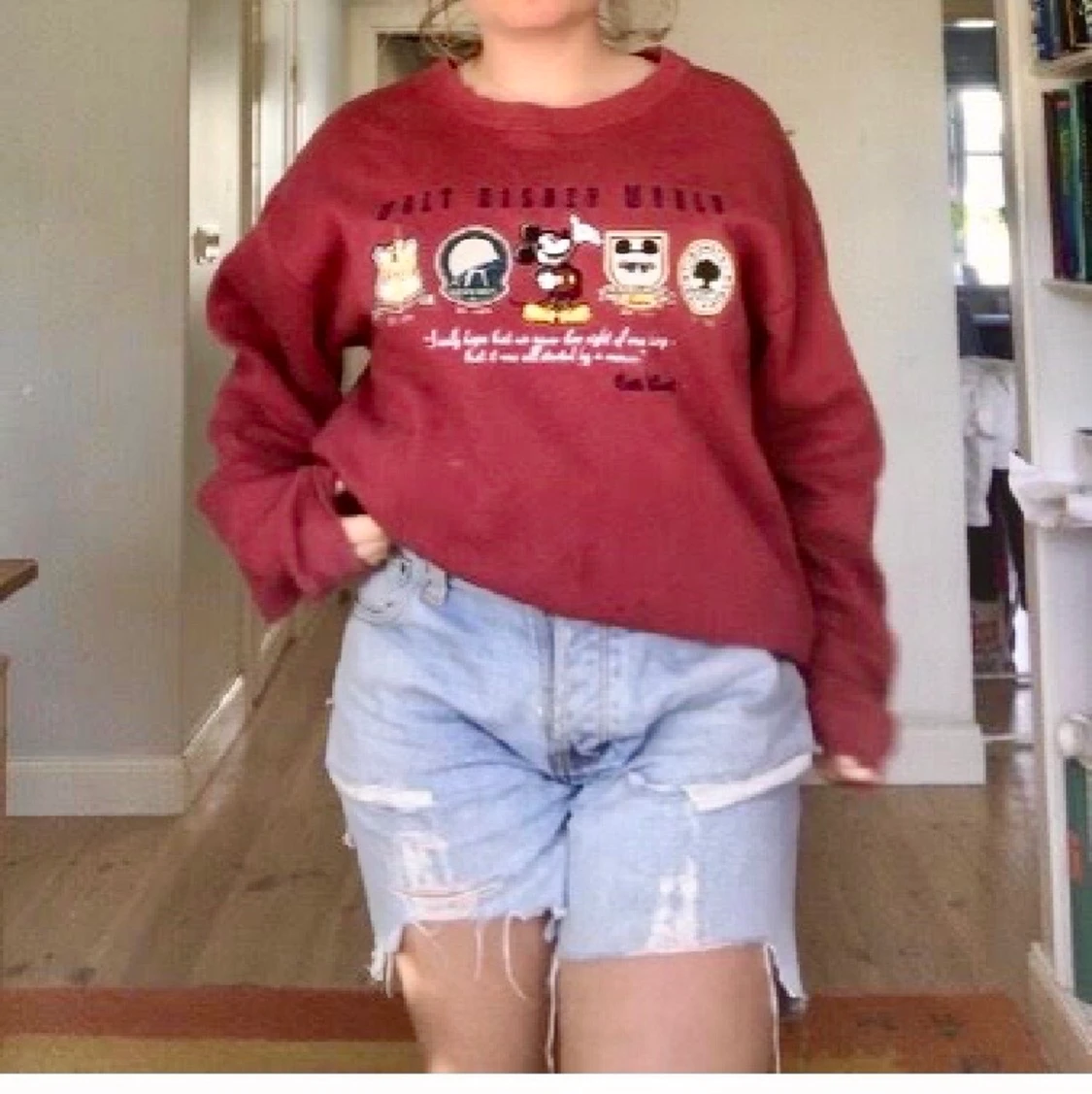 Röd sweatshirt - 90