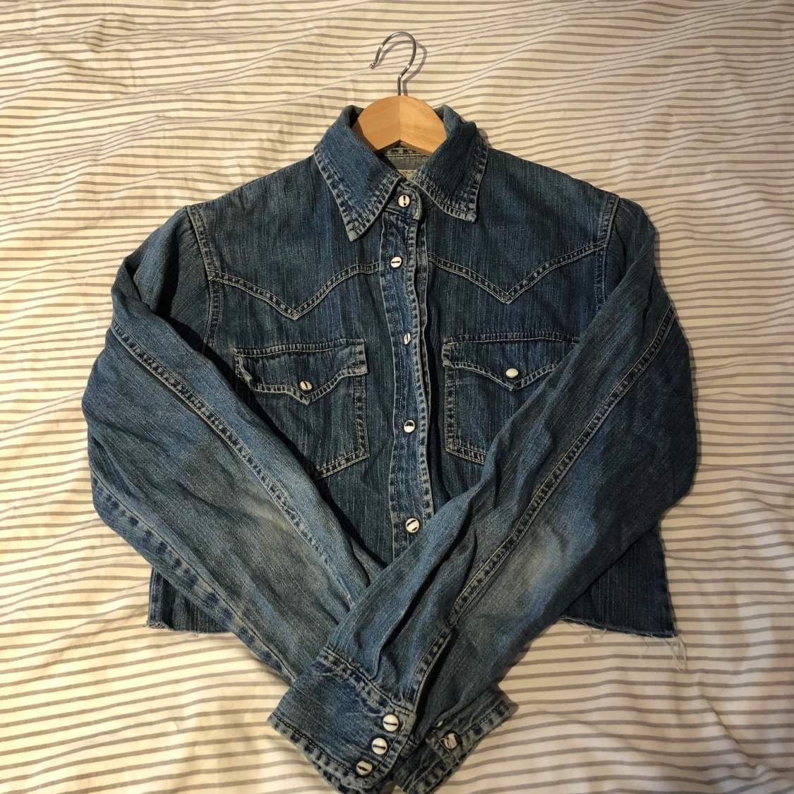 Cropped vintage jeansskjorta - 91