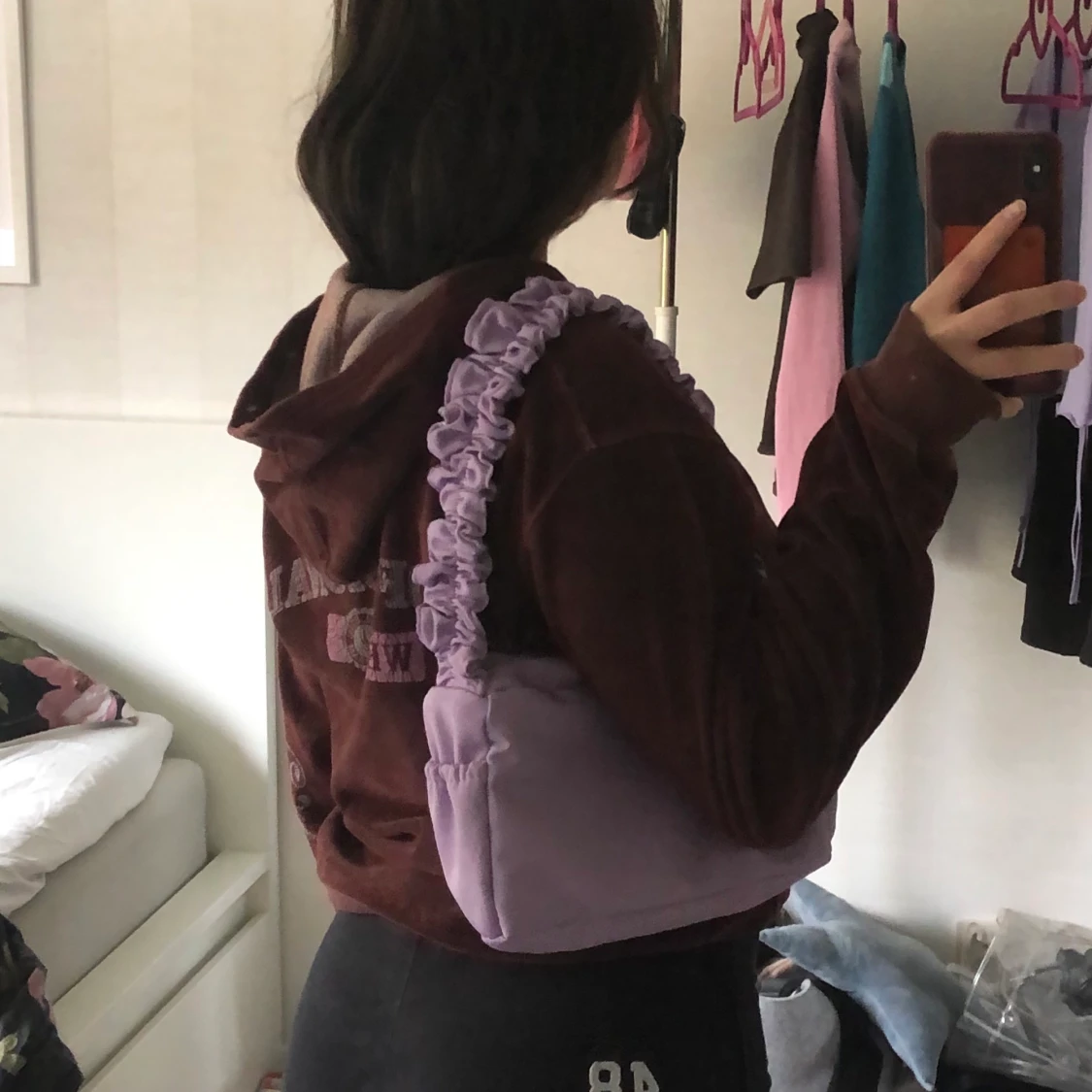 Lila trendig väska - 90