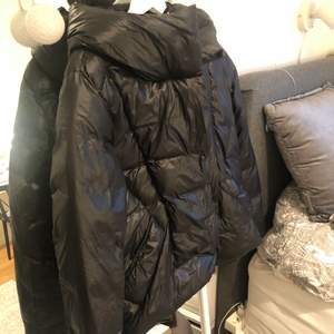 En snygg och trendig puffer jacket från Everest, sparsamt använd! Den har en cool snedskuren dragkedja och en häftigt glansigt material! ❤️