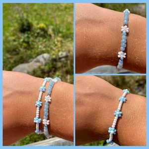 Handgjorda Armband - Handgjorda armband med blommor🌸✨ Följ MEZZAI_DESIGN på instagram för mer handgjorda smycken!🥰🥰 kan lägga brevlåda i bromma annars poatar jag för 11kr. Kan göra armbanden kortare och längre om så önskas😊