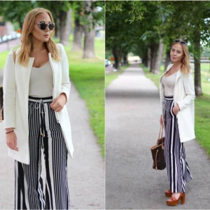  - Svartvita randiga byxor. I perfekt skick 