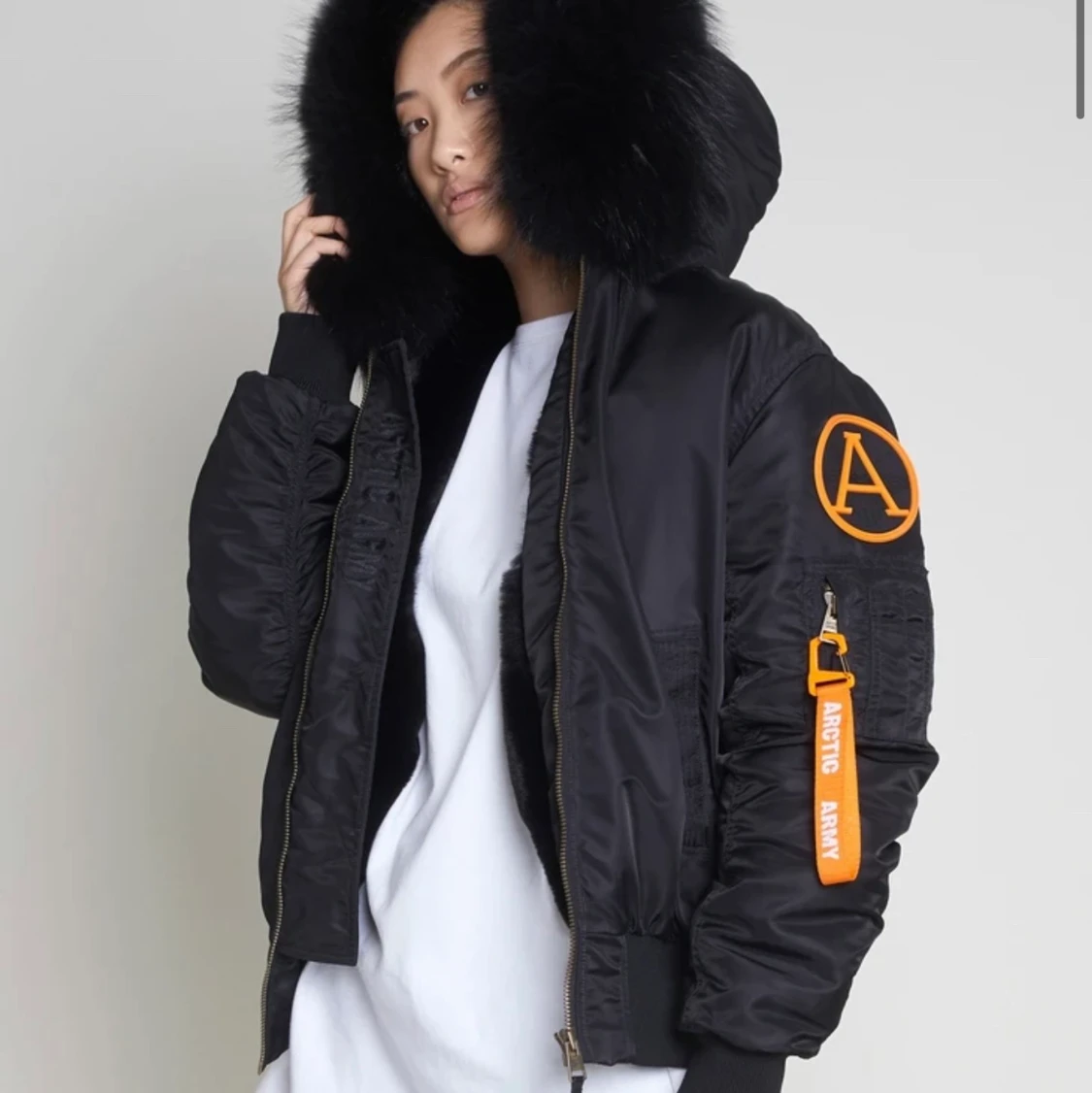Arctic army faux fur bomber - 90