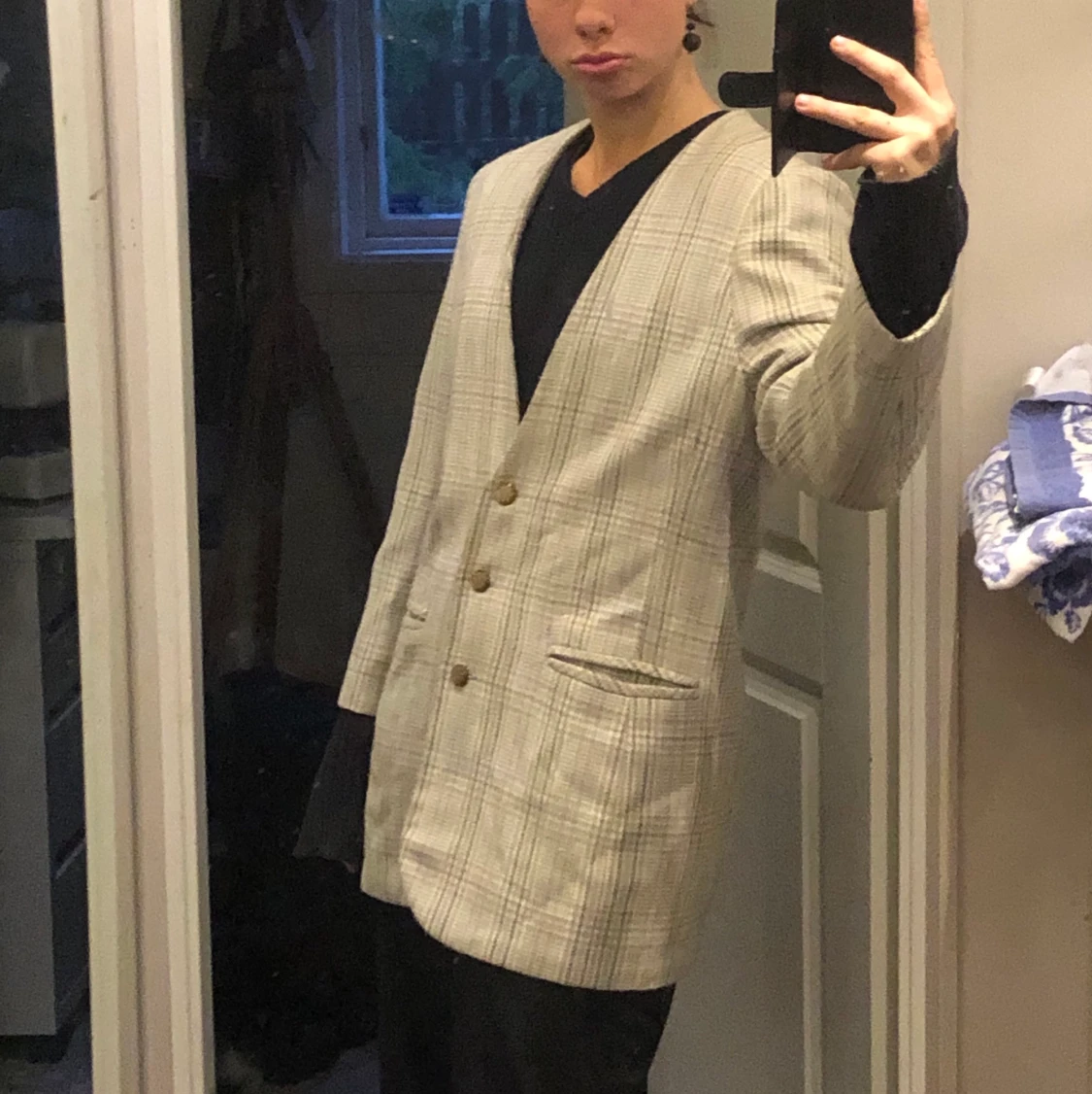 Ljusbeige kappa - 90