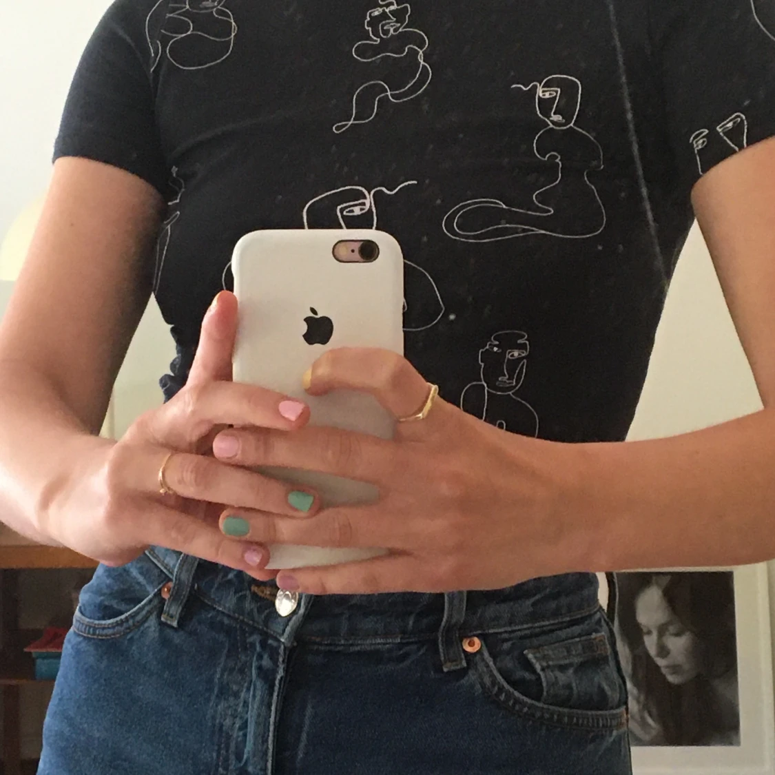 Blå möstard tröja från Monki