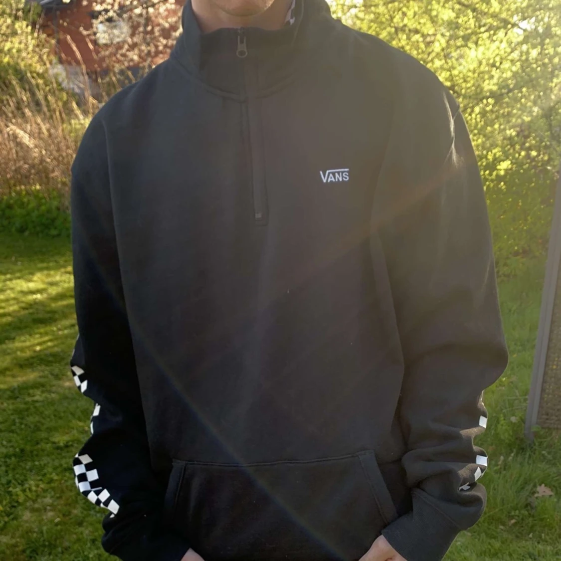 Svart Vans tröja med krage