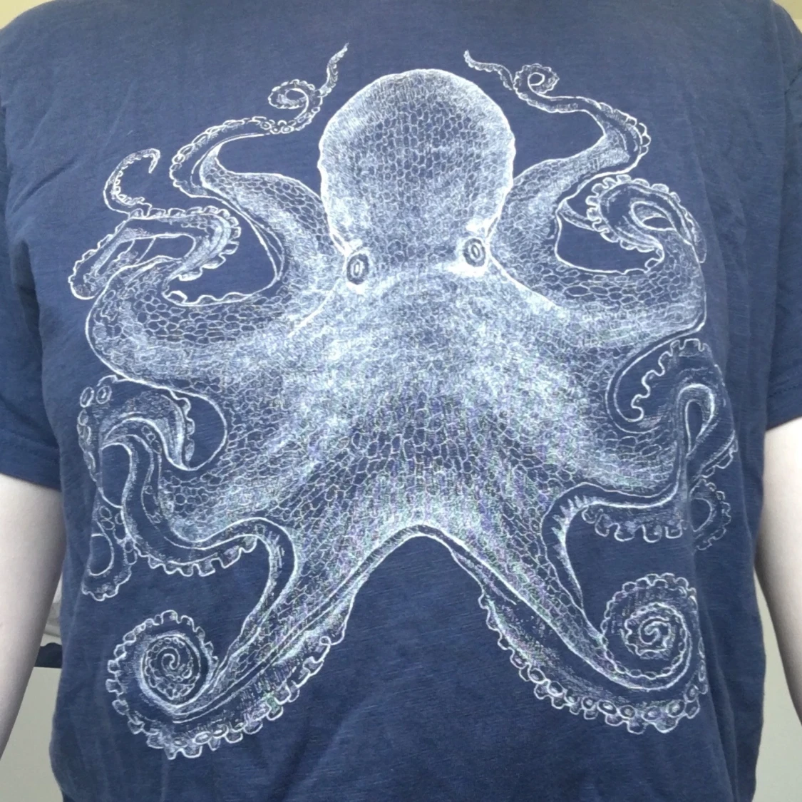 T-shirt med bläckfisk tryck - 91