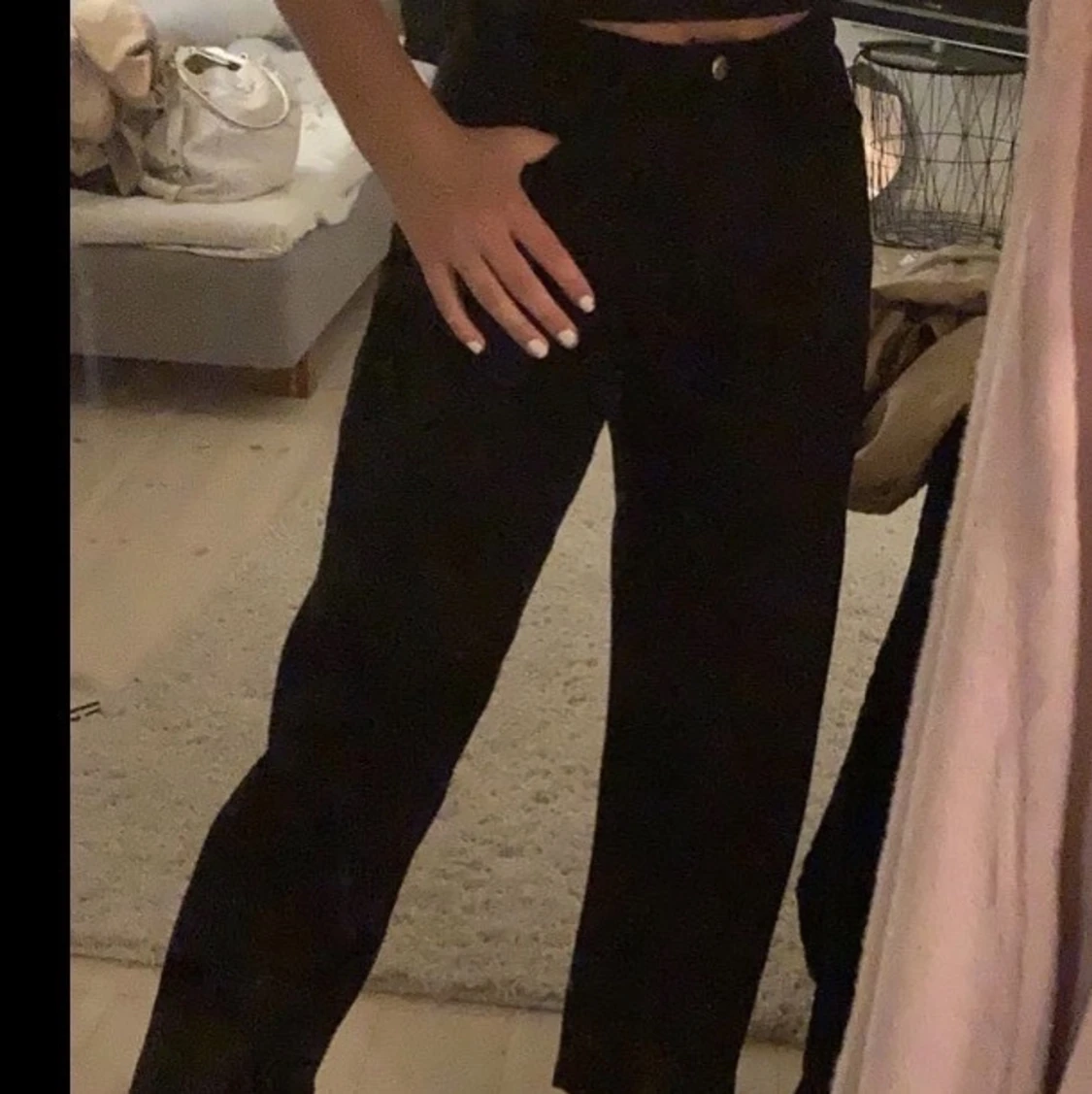 Svarta tygbyxor strl S/36