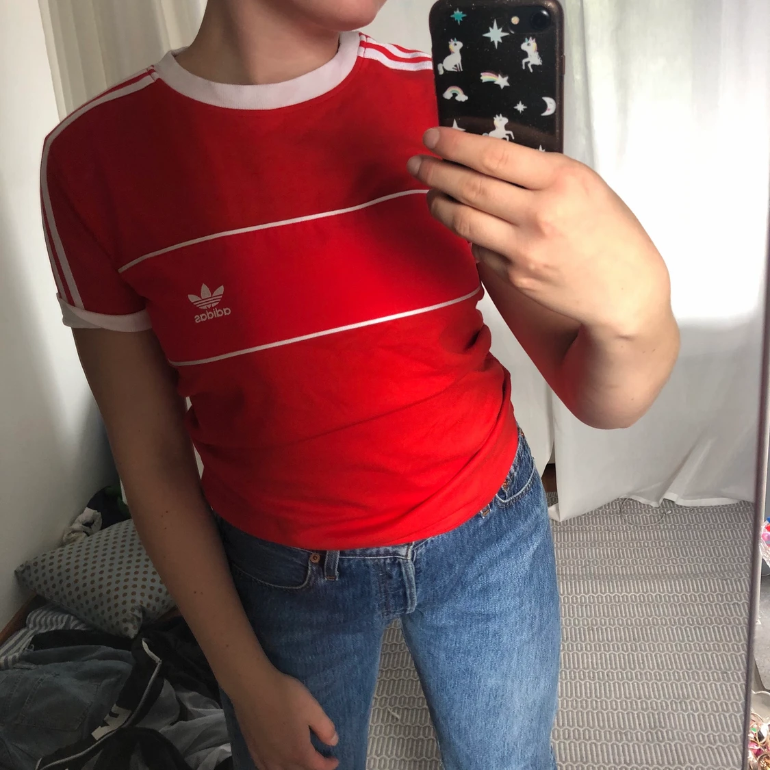 Röd adidas t-shirt - 90