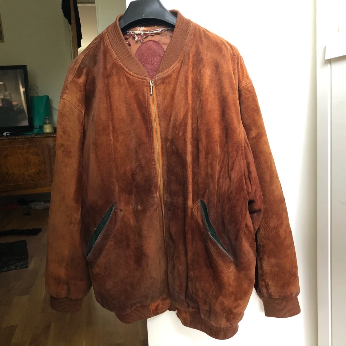 Vintagejacka av mocka - 90