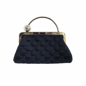 Gucci Satin Evening Bag with Gold metal. Limited Edition Condition: Almost Brand New  Size: Size: 20 cm x 11cm, Hand drop 5.5cm.   International Shipping FREE