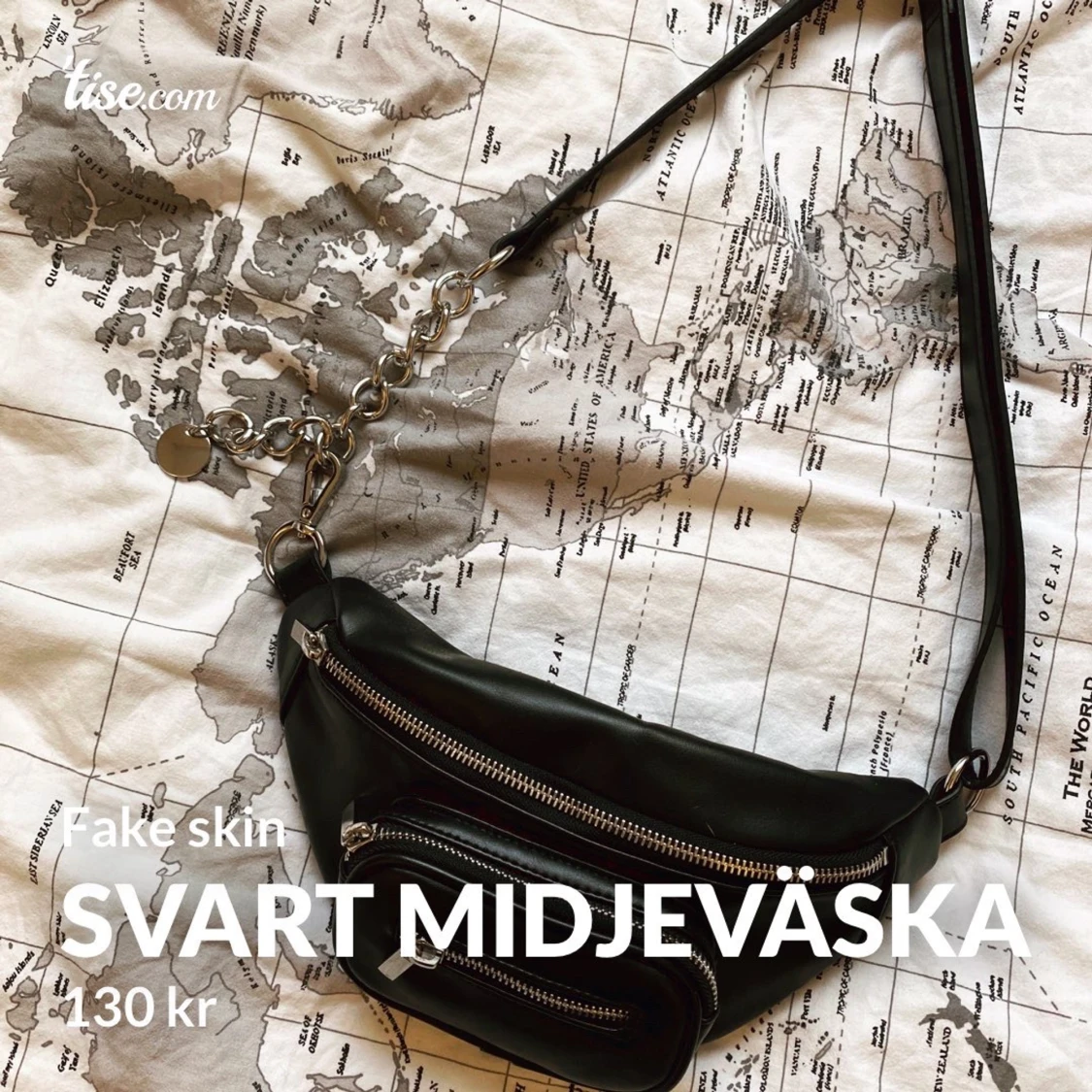 Svart midjeväska