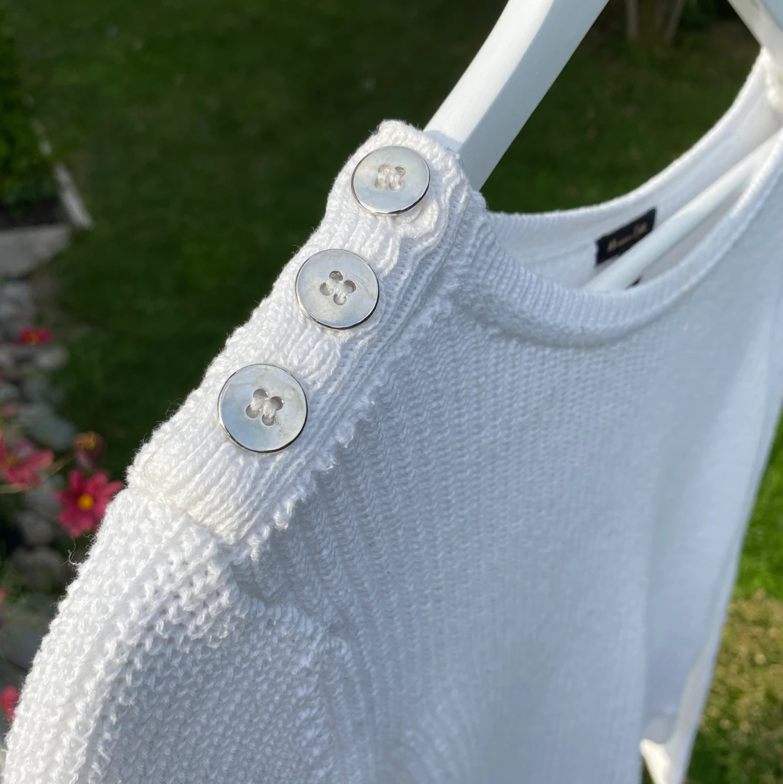 Vit stickad tröja - 91