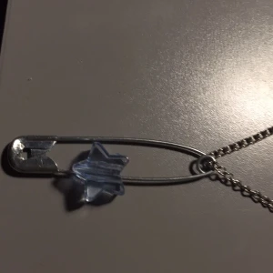Halsband  - Halsband med blå stjärna. Med en säkerhetsnål som är riktig så var försiktiga! Väldigt fin