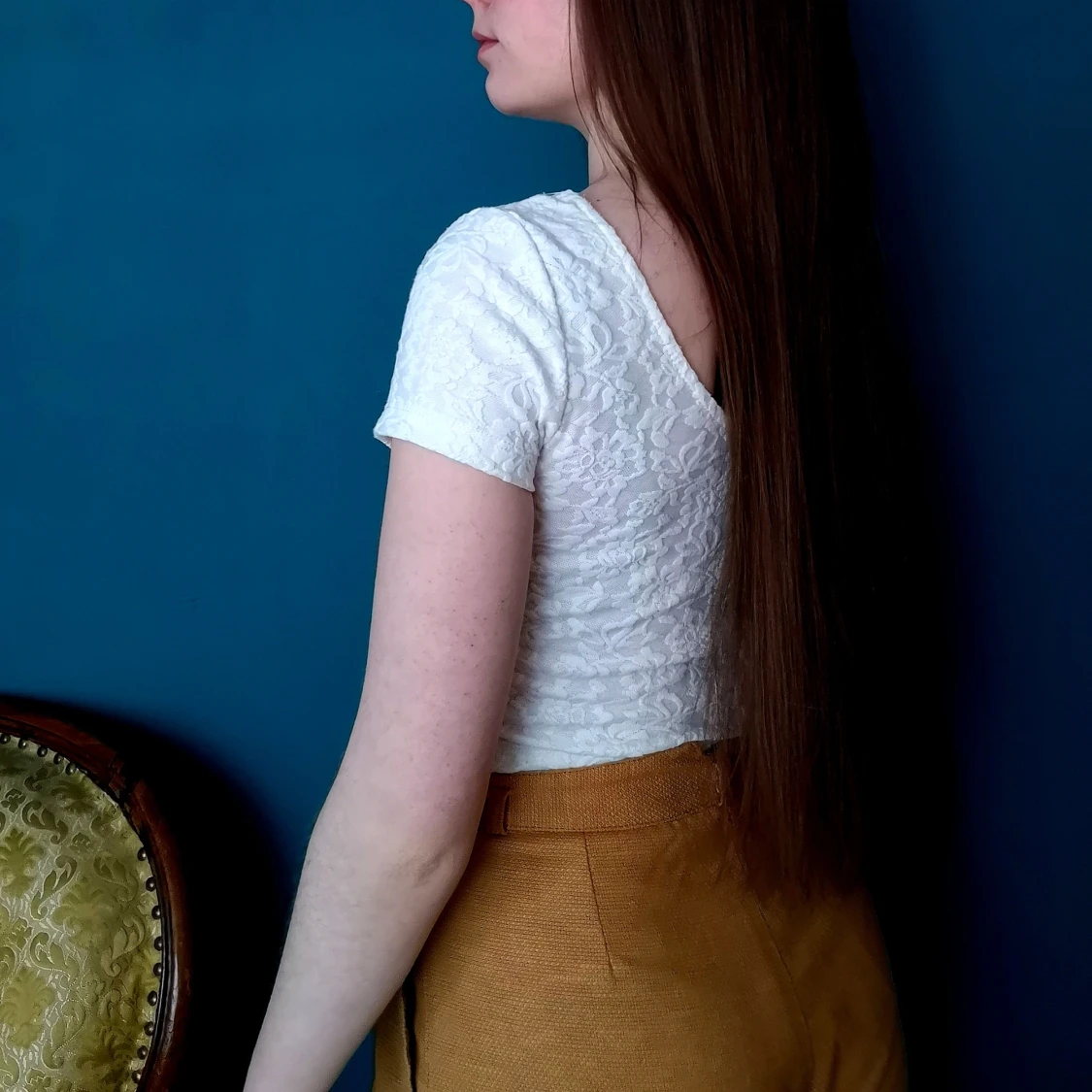 Croptop i spets - 90