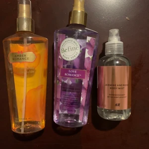 Body spray  - Jag säljer Victoria 75ml, Love Romance 80 ml och HM 125 ml