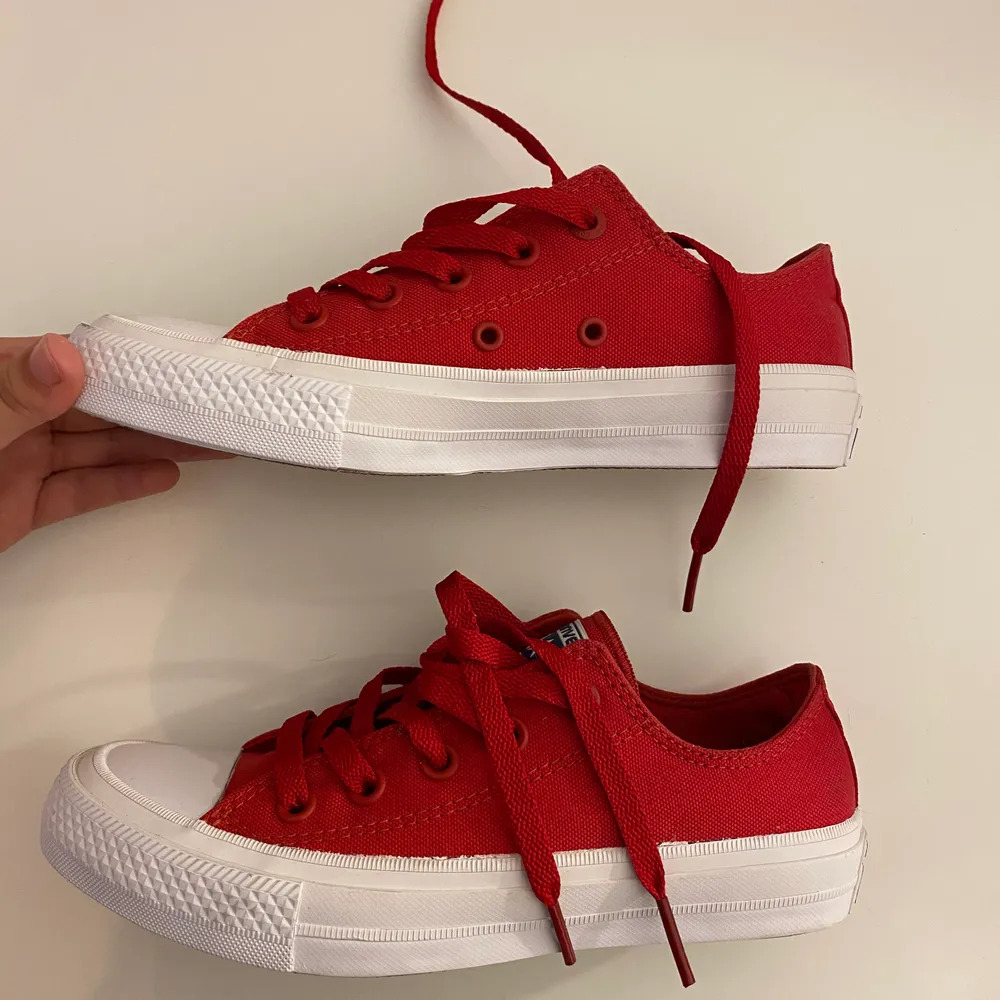 Helt nya röda låga Converse i storlek 36. De är endast provade . Skor.