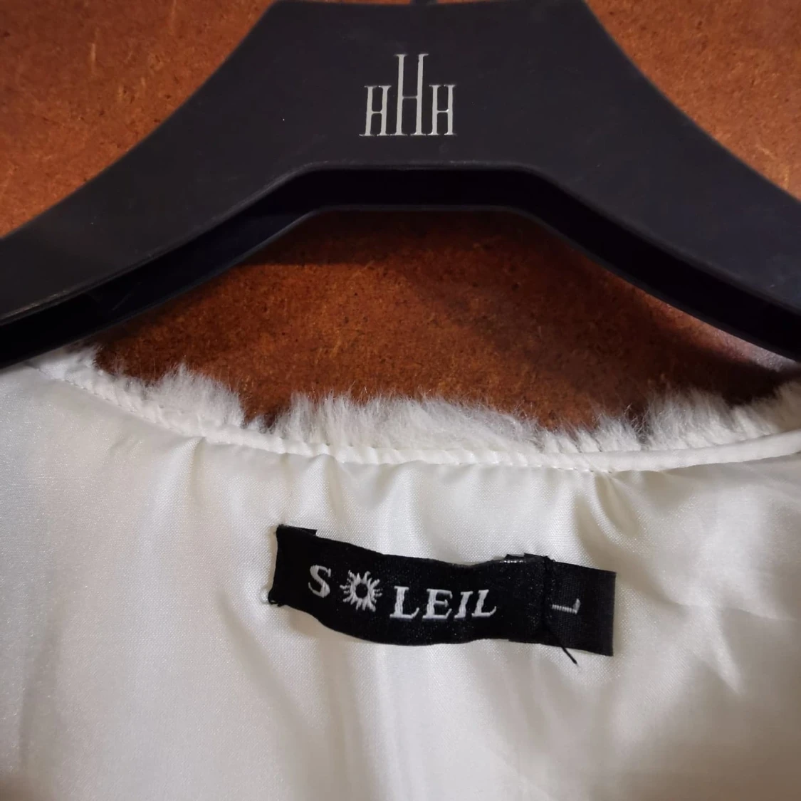 Vit pälsjacka  - 90