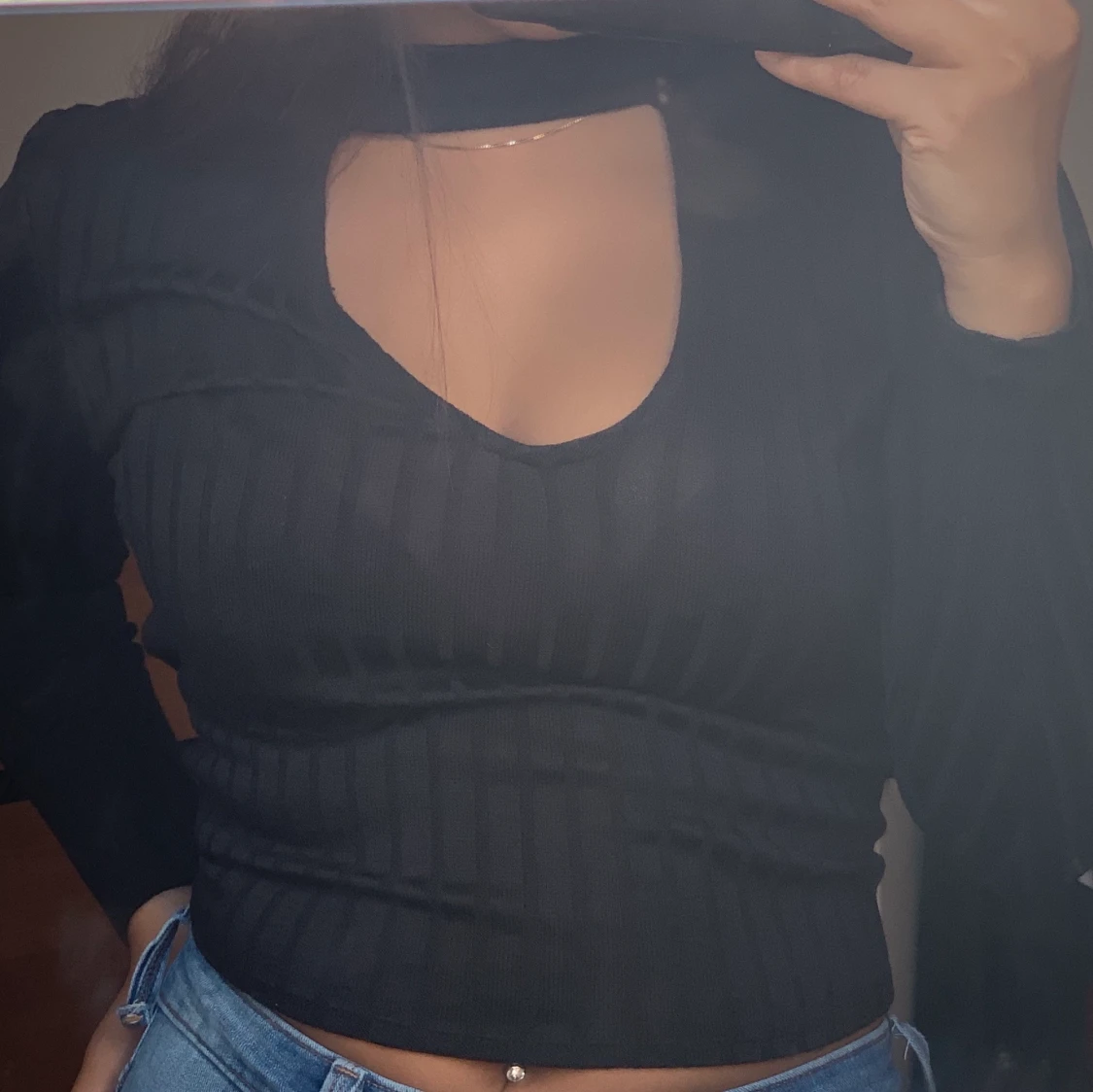 Svart Långärmad tröja 