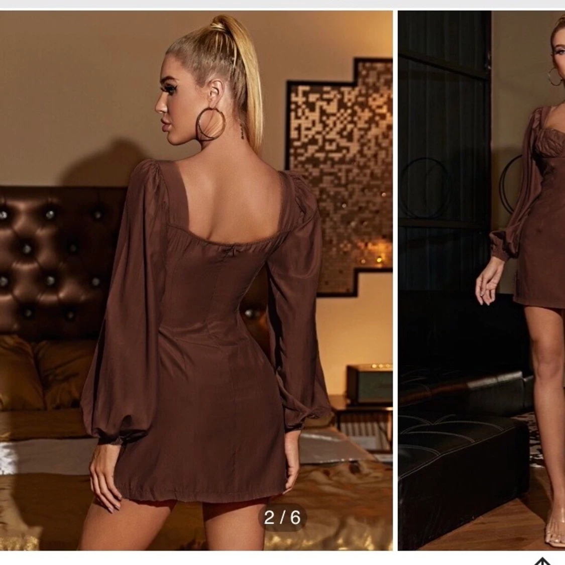 Jätte fin brun klänning! - 90