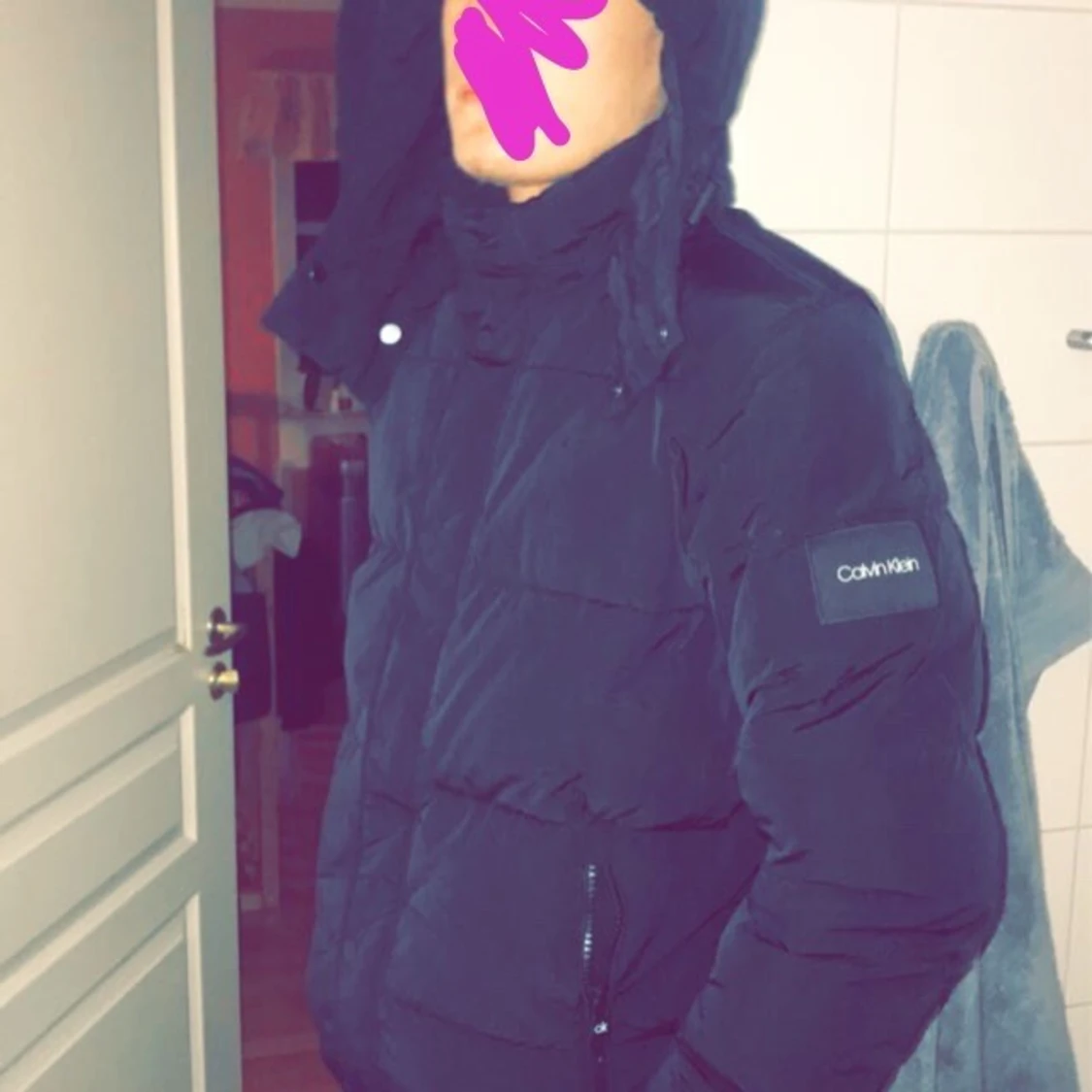 NY äkta Calvin Klein Nylon crinkle puffer Jacka - 90