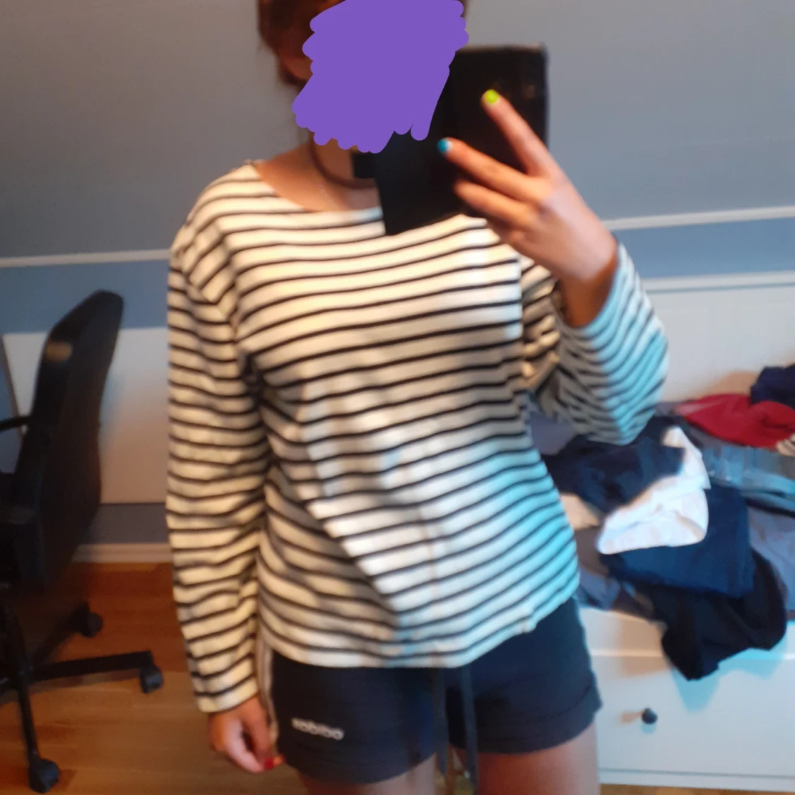 Randig långärmad tröja 