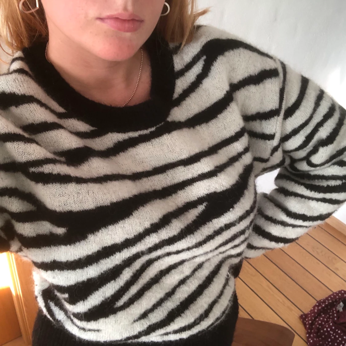 & other stories zebra tröja mohair  - 90