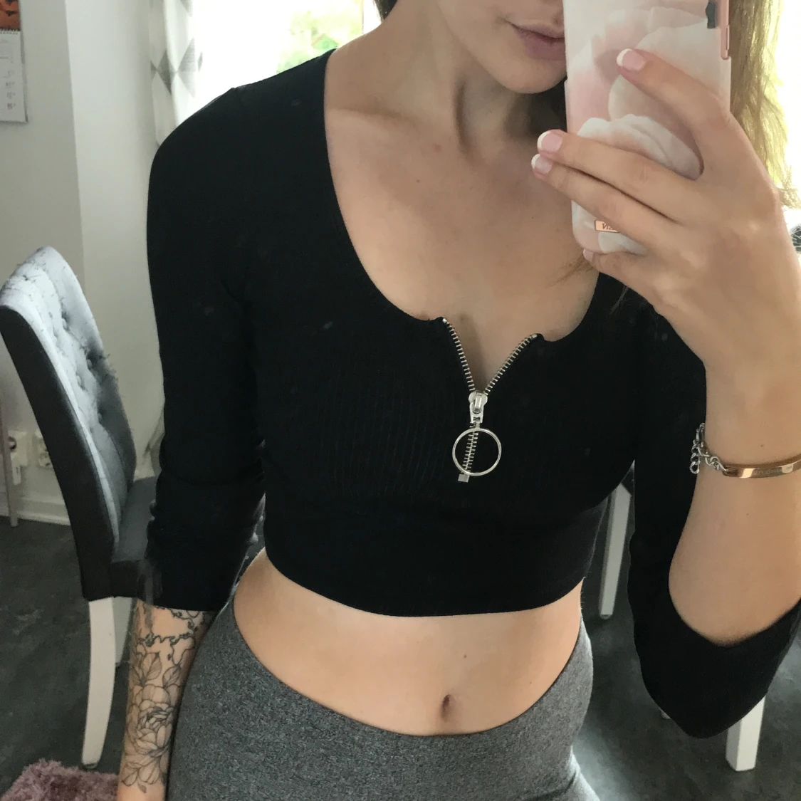Black crop top