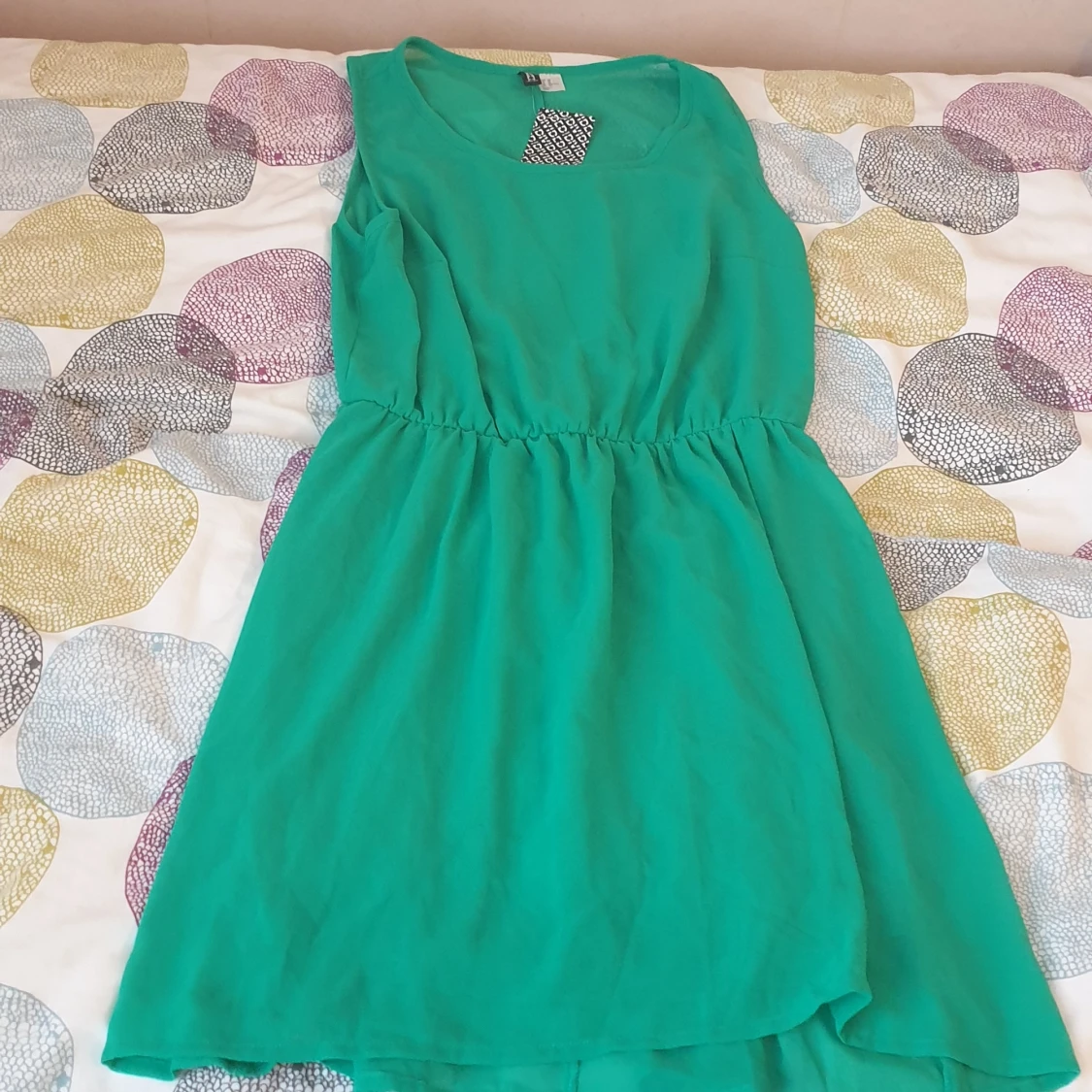 Grön trikå klänning
