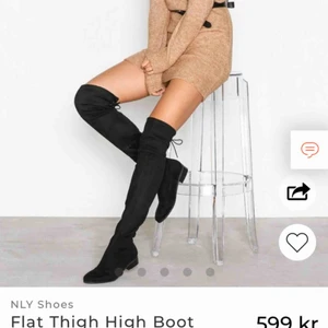  - Säljer dessa thigh high boots från Nelly. Aldrig använda pga för liten storlek för mig. kommer i sin skolåda. 