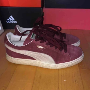  - Vinröda puma suede sneakers storlek 40, fint skick.  Kan mötas upp i Stockholm eller frakta men du står isf för frakten!🙌🏼