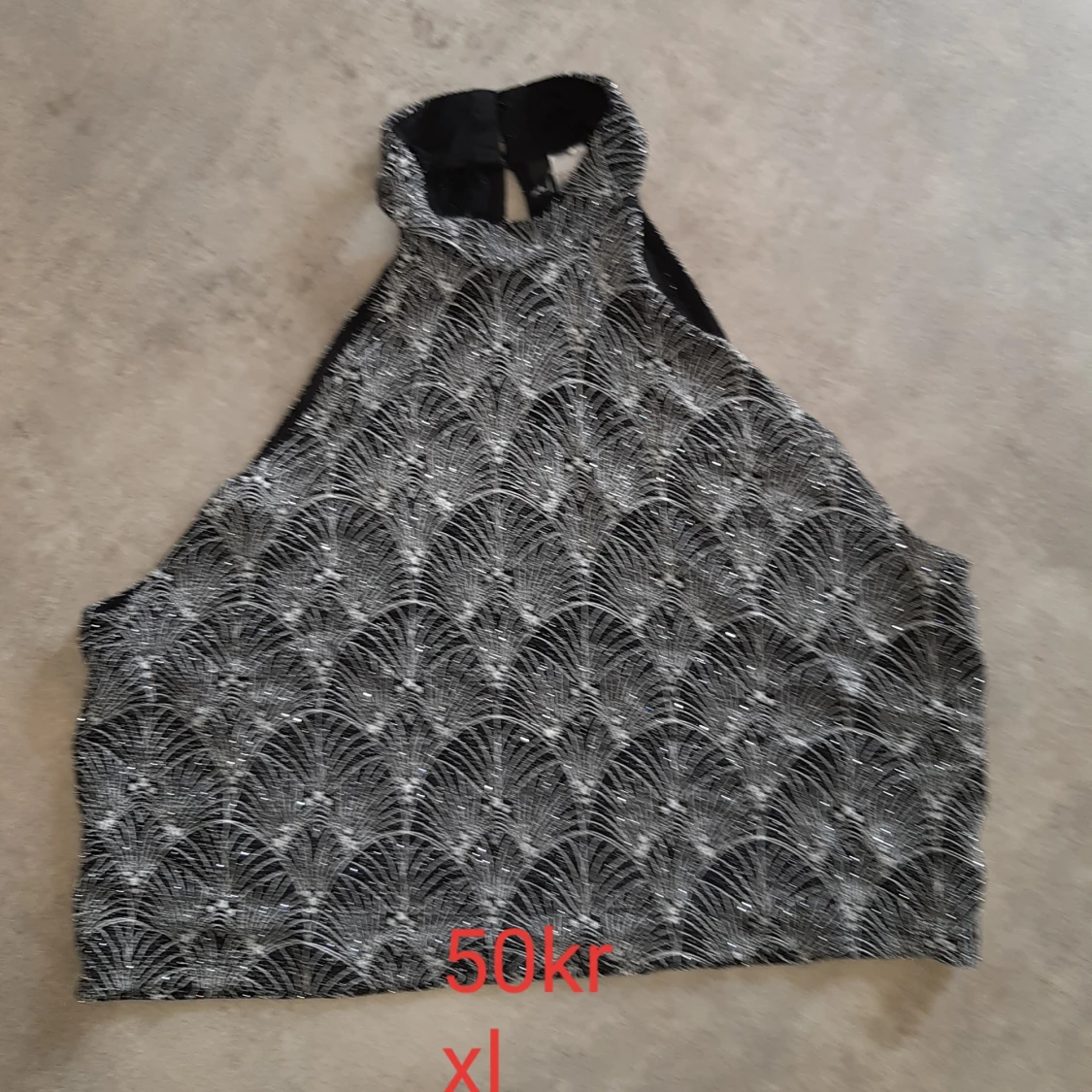 Kort glitrig fest topp 