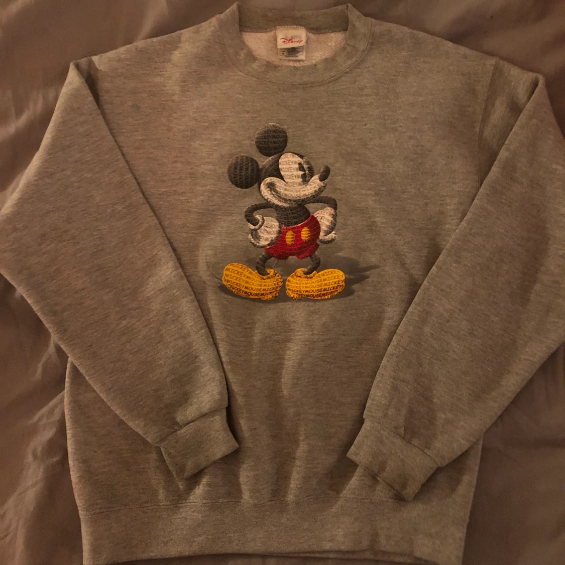 Grå Mickey Mouse collegetröja 