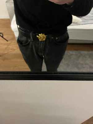 Versace bälte - Säljer mitt medusa bälte från versace jag köpte från flannels. bältet är storlek 90 och förutom att lädret och insidan av bucklan visar användning så är de annars i bra skick. Bältet är reversible och är discontinued villket betyder att de knappt går att få tag på. Priset är ganska flexibelt och kan ta emot byten. Taggen har också en kod att skanna.