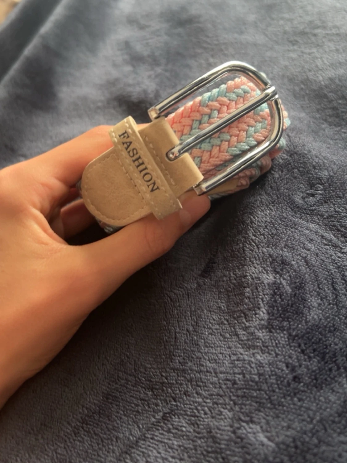 Pastellfärgat flätat bälte Fashion - 1