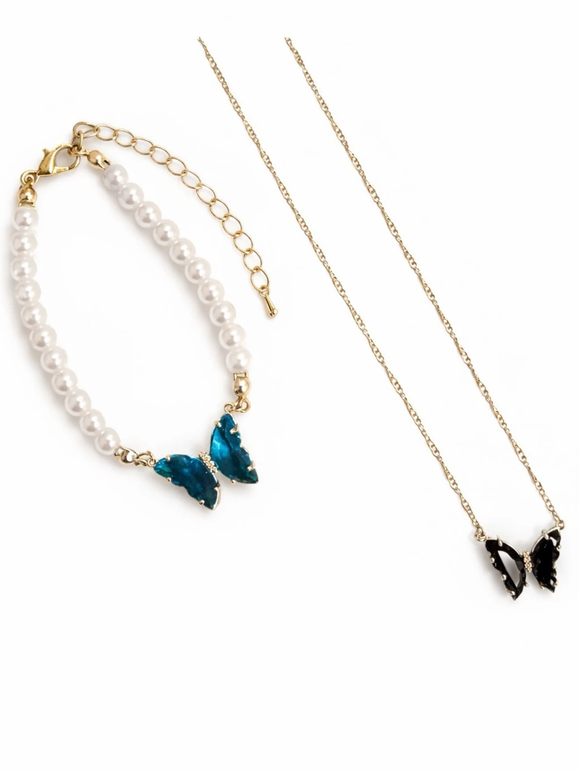 Fjärils halsband och armband 