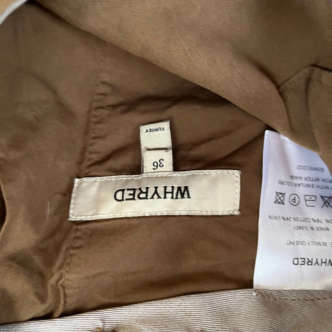 Bruna wide byxor från Whyred, stl 36 - 1