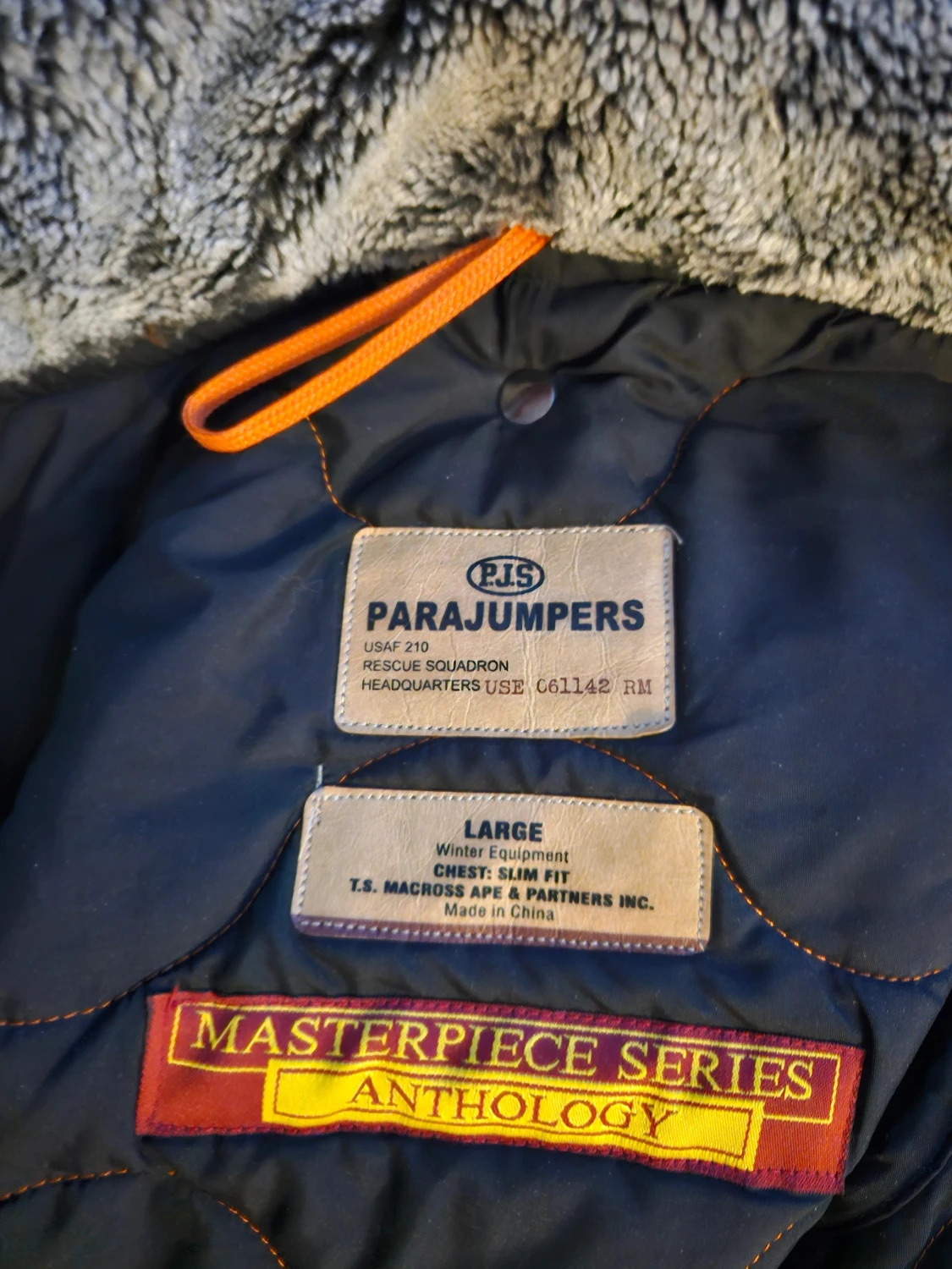 Svart parkajacka med päls - 4