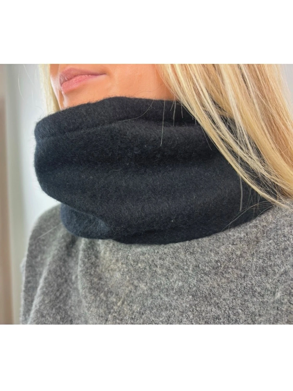 Svart kashmir buff - 1