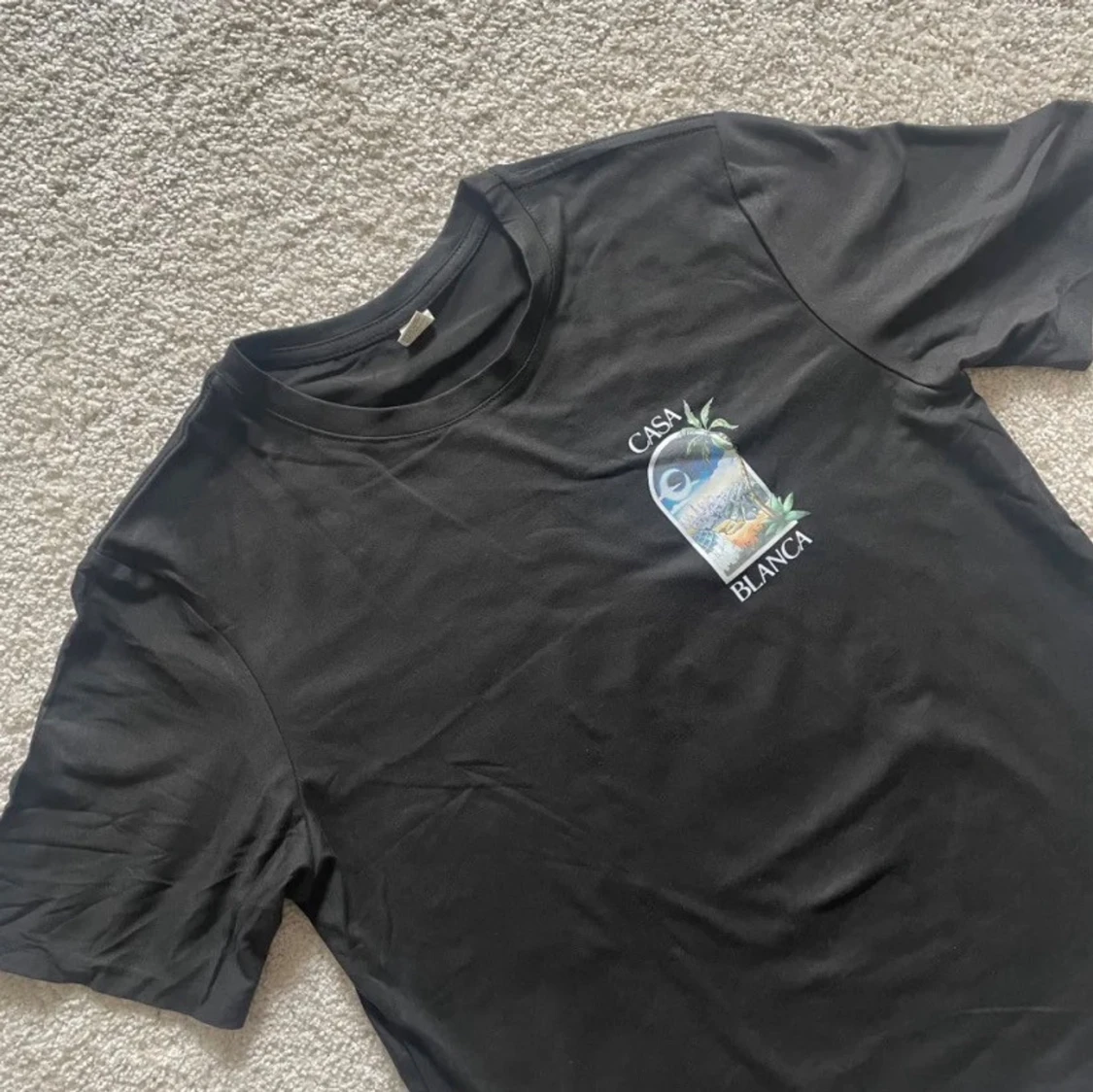 Svart Casa Blanca t-shirt med tryck