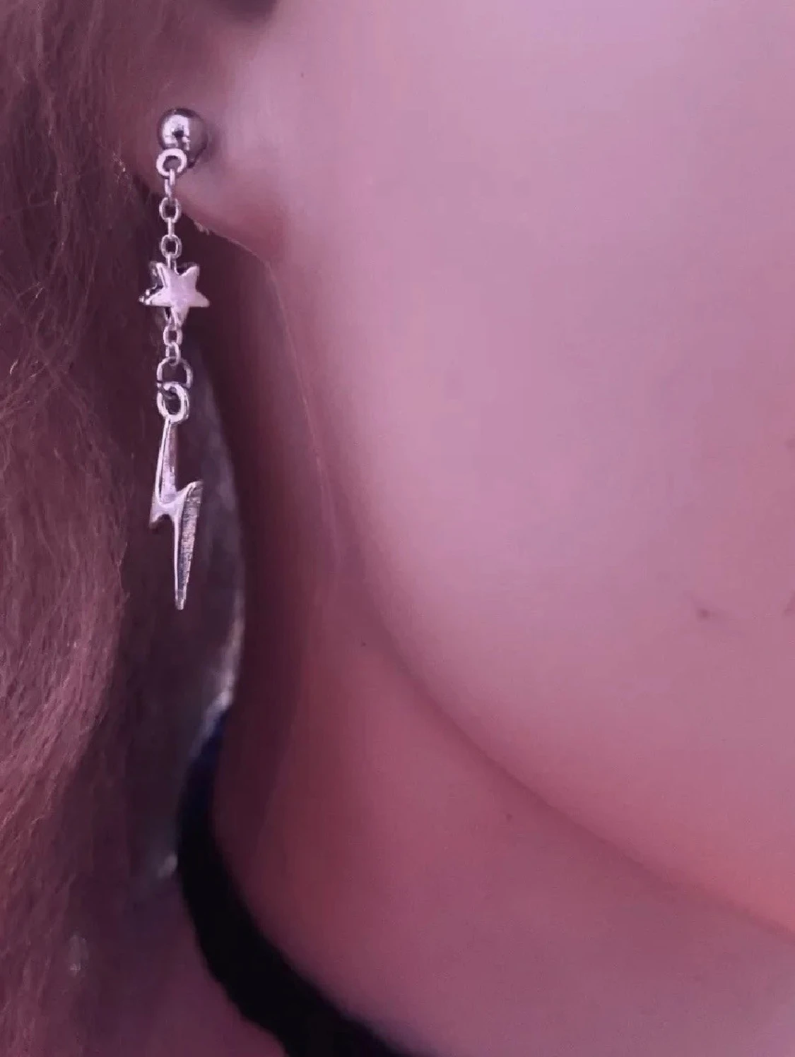 By prisförslag - 1 st örhänge blixt stjärna silver - 1