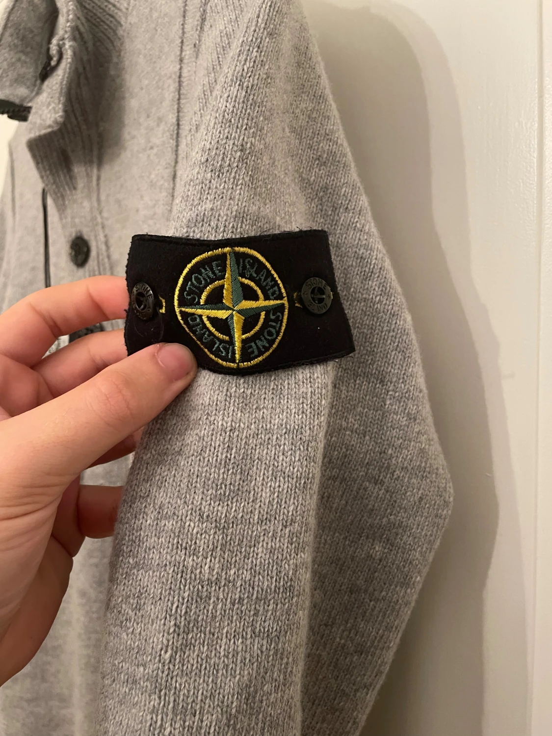 Stone Island Maglia Knitted Half Button Grå - 2