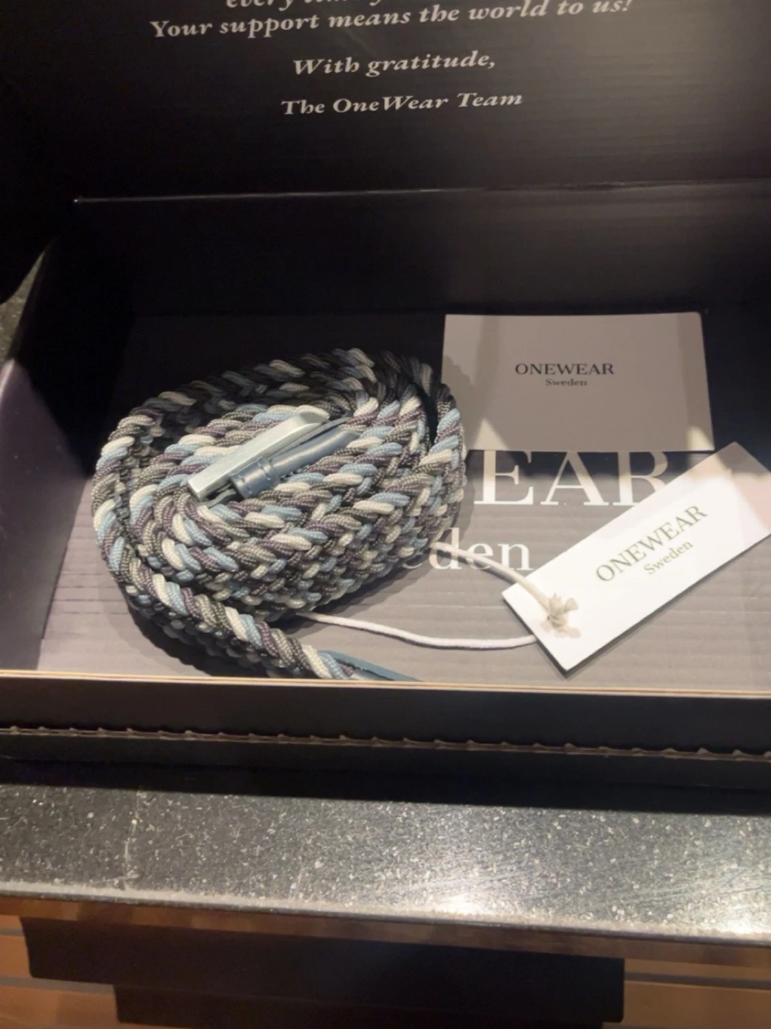 Flätat bälte från ONEWear Sweden