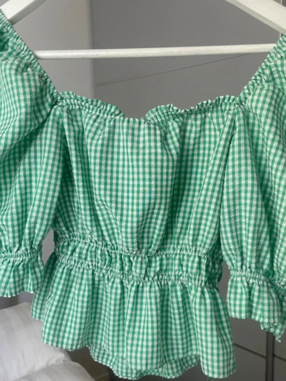 Grön rutig topp från hm divided  - 1