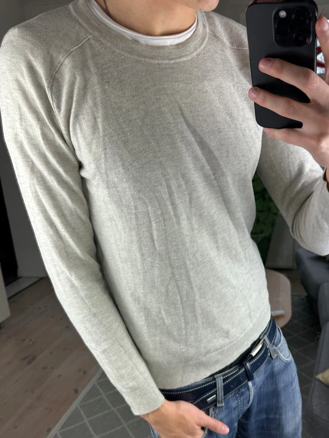 Filippa K stickad grå tröja  - 1