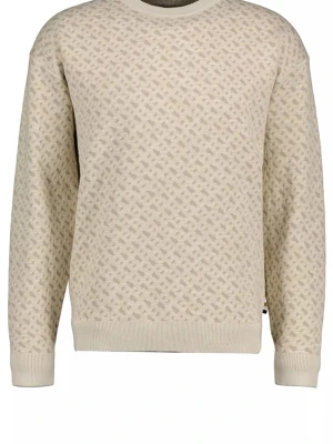 Beige mönstrad tröja från BOSS - Använd 2 ggr köpt på Johnells. Köpt för 2600. Snygg beige tröja från BOSS med diskret rutmönster i ljusgrått. Rund halsringning och ribbade muddar vid ärmslut och nederkant. Perfekt för dig som gillar stilrena detaljer och mjuka material. Passar dig som vill ha en clean look. Använd 2 ggr köpt på Johnells 