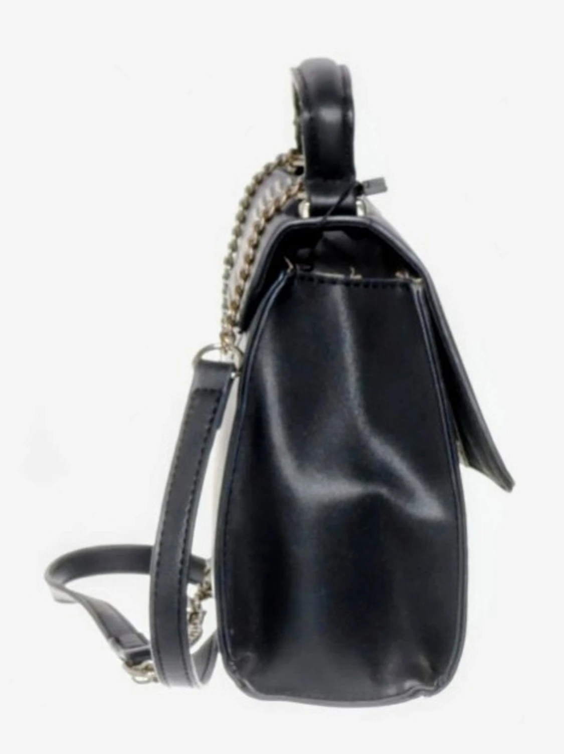 Svart handväska med kedja och nitar - 2