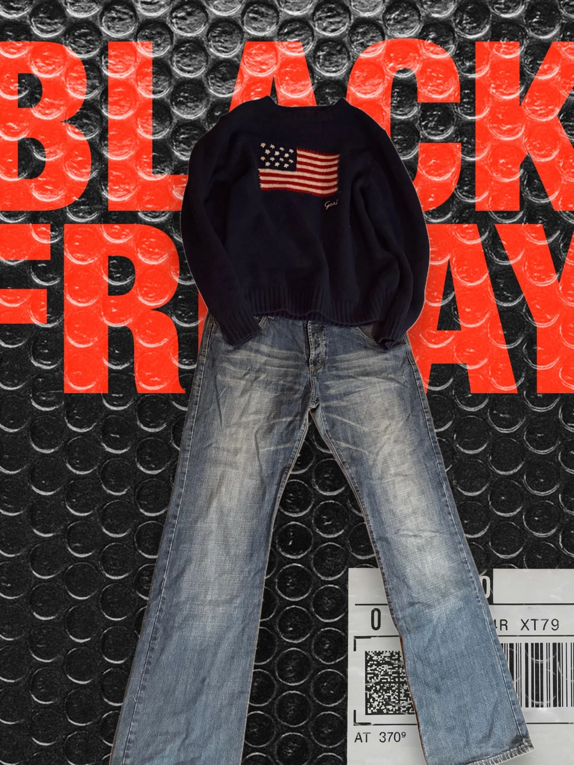 Gant American flag stickad tröja