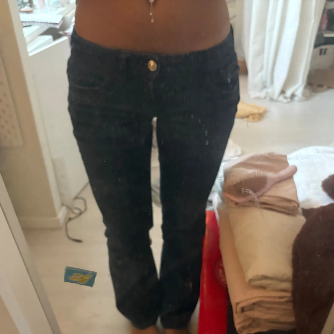 Lågmidjade bootcut jeans - 1